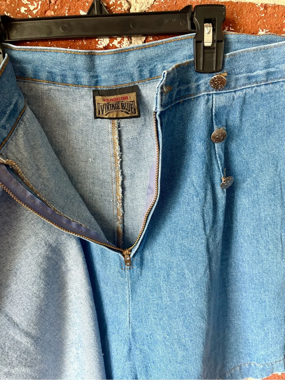 90s Vintage Blue Denim Skirt